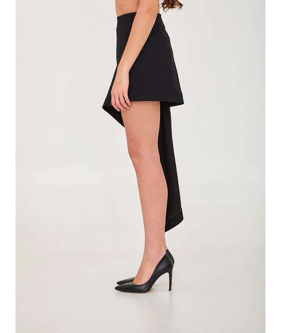 LOEWE Черная шерстяная юбка мини, фото 3