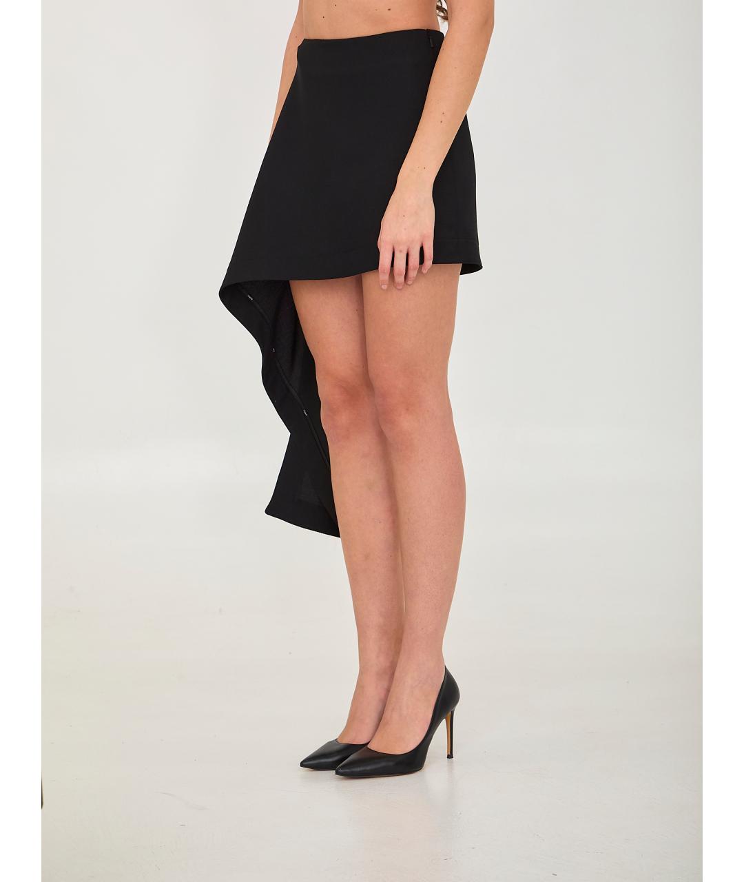 LOEWE Черная шерстяная юбка мини, фото 2