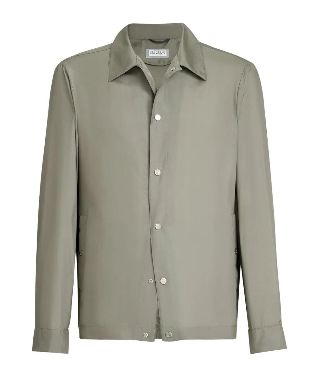 BRUNELLO CUCINELLI Серая шелковая куртка, фото 1