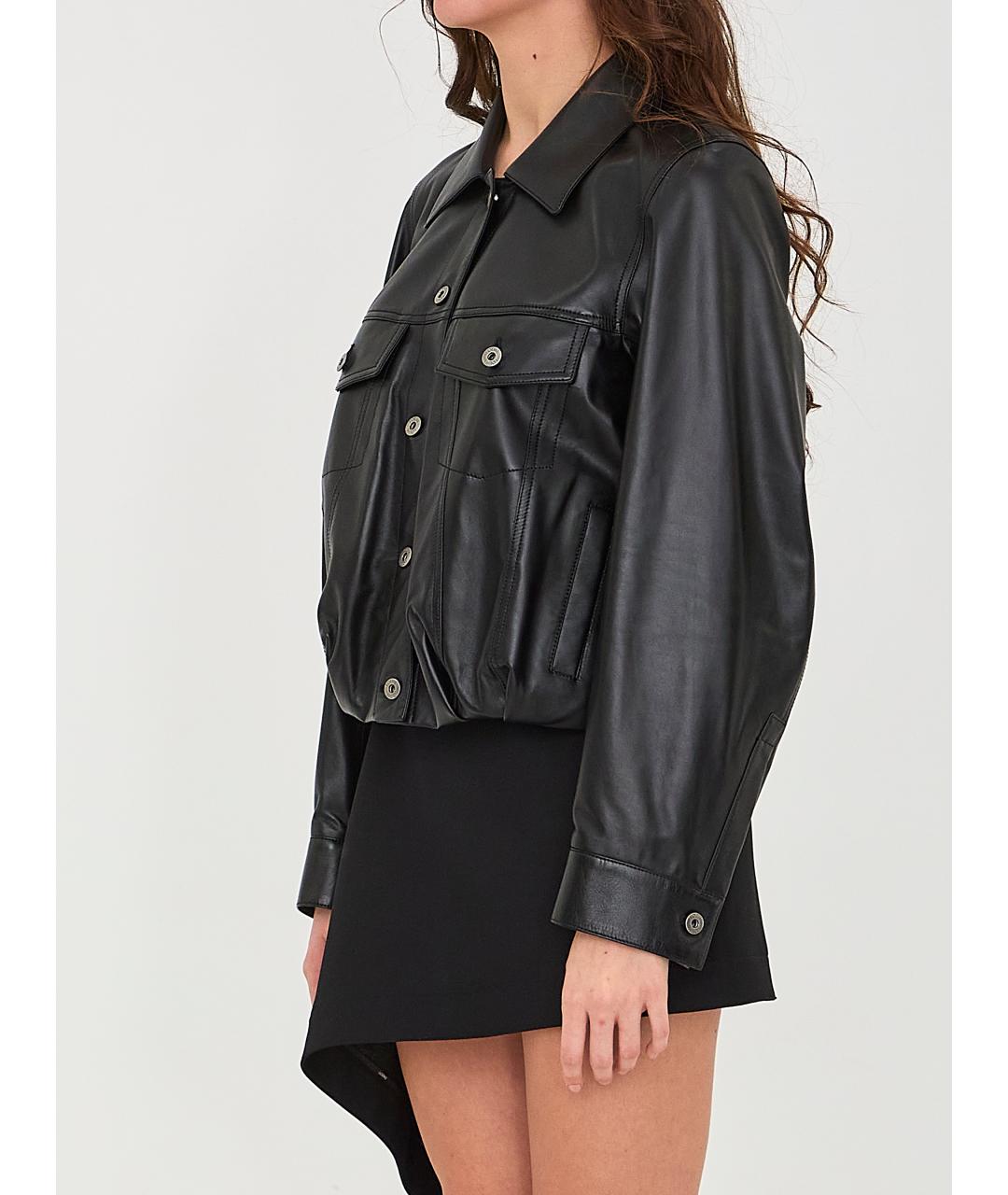 LOEWE Черная кожаная куртка, фото 3