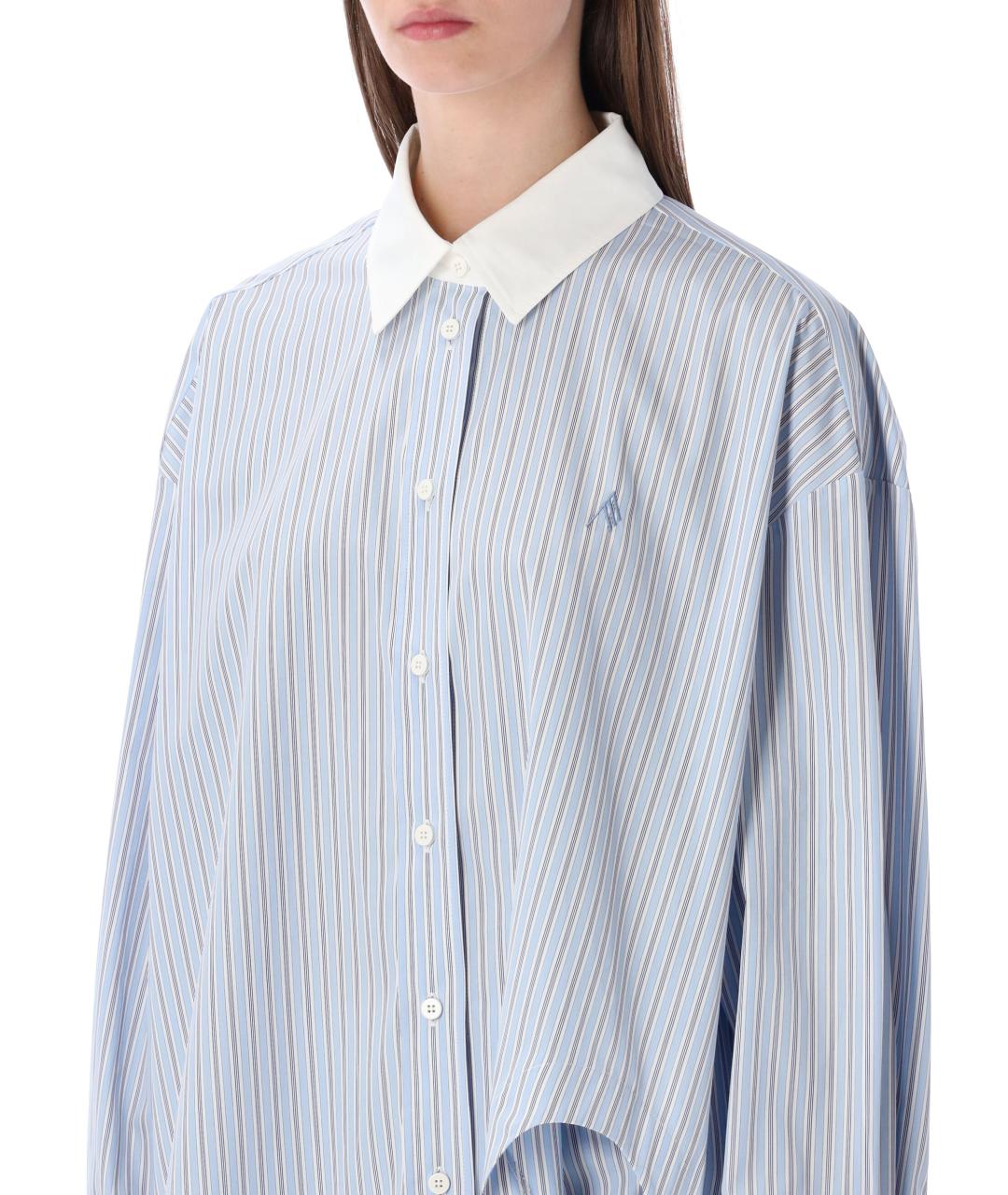 THE ATTICO Голубая хлопковая рубашка, фото 3