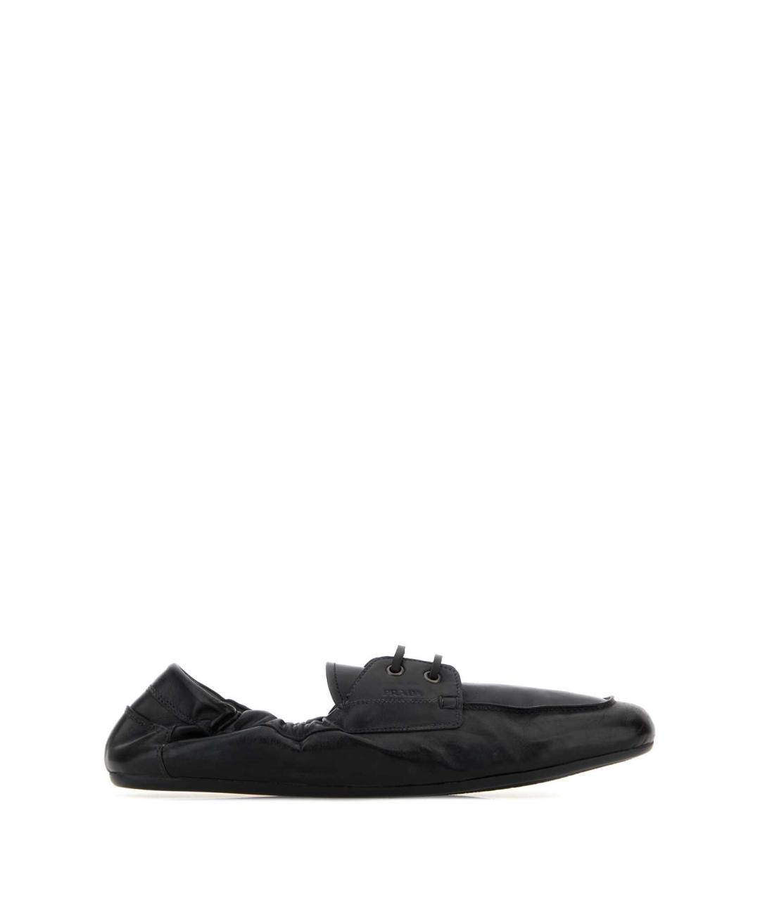 PRADA Черные кожаные лоферы, фото 1