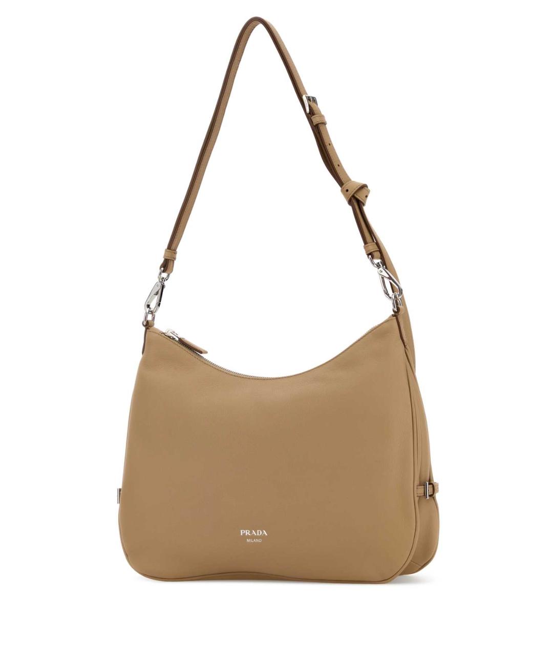 PRADA Бежевая кожаная сумка через плечо, фото 2
