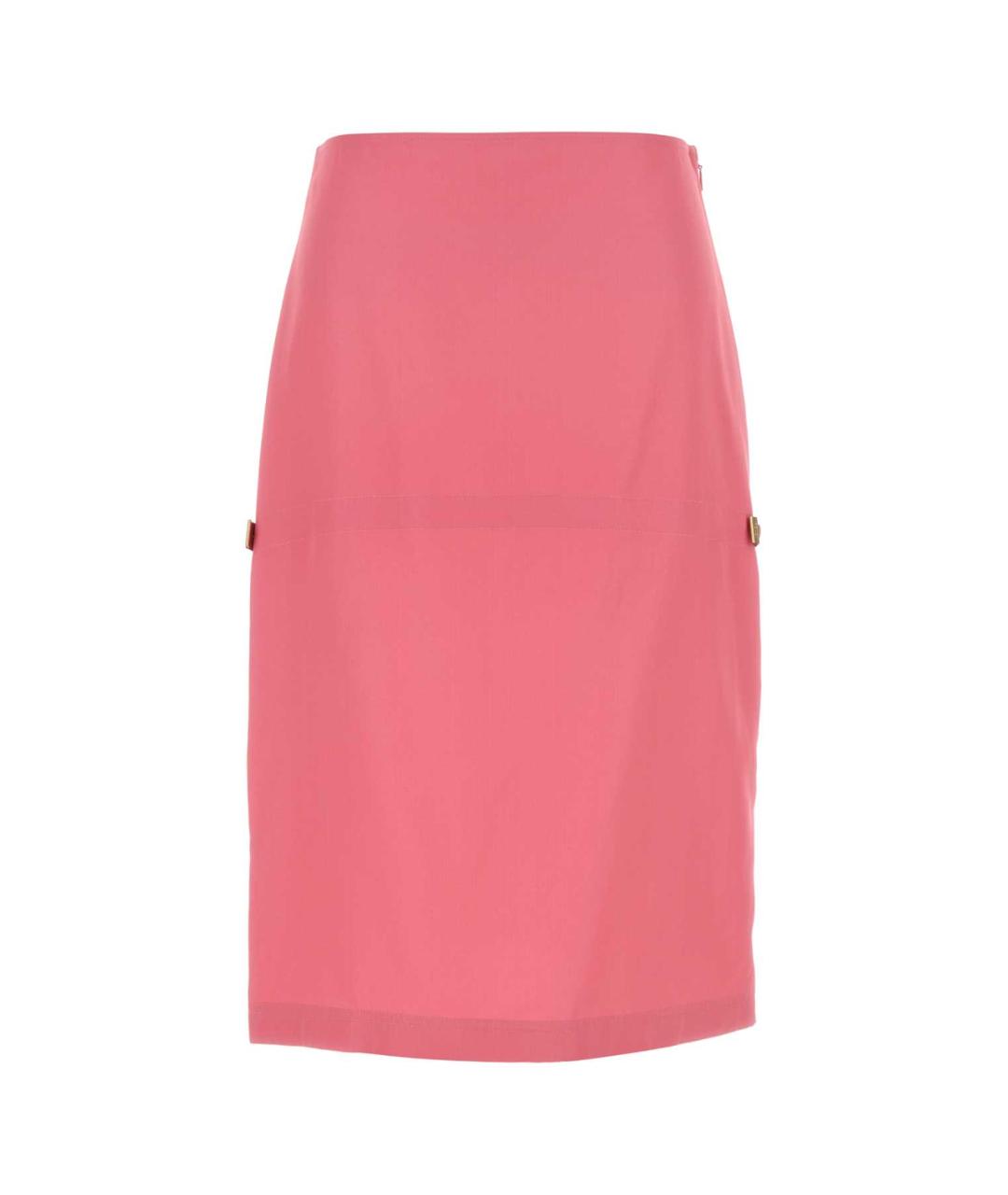 FENDI Розовая вискозная юбка миди, фото 1
