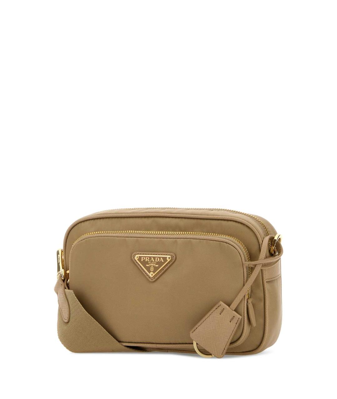 PRADA Бежевая синтетическая сумка через плечо, фото 2