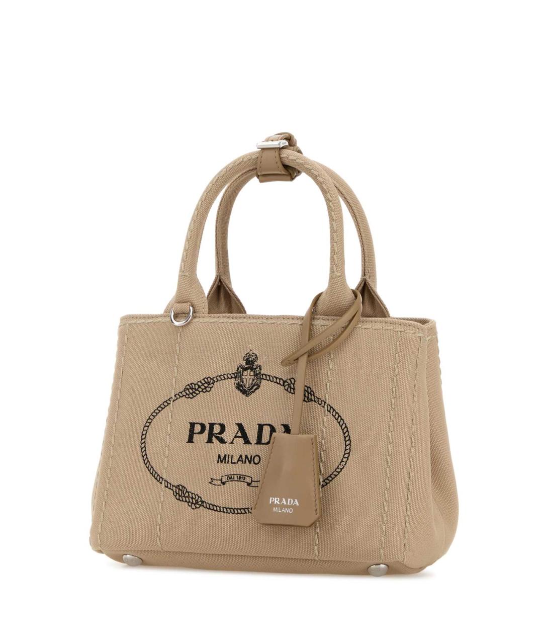 PRADA Бежевая тканевая сумка тоут, фото 2