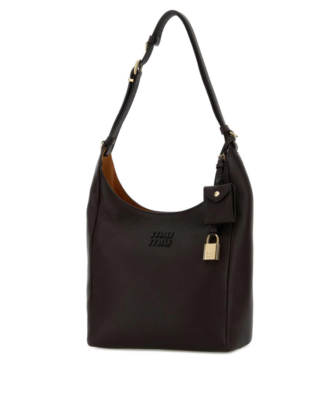 MIU MIU Коричневая кожаная сумка через плечо, фото 2