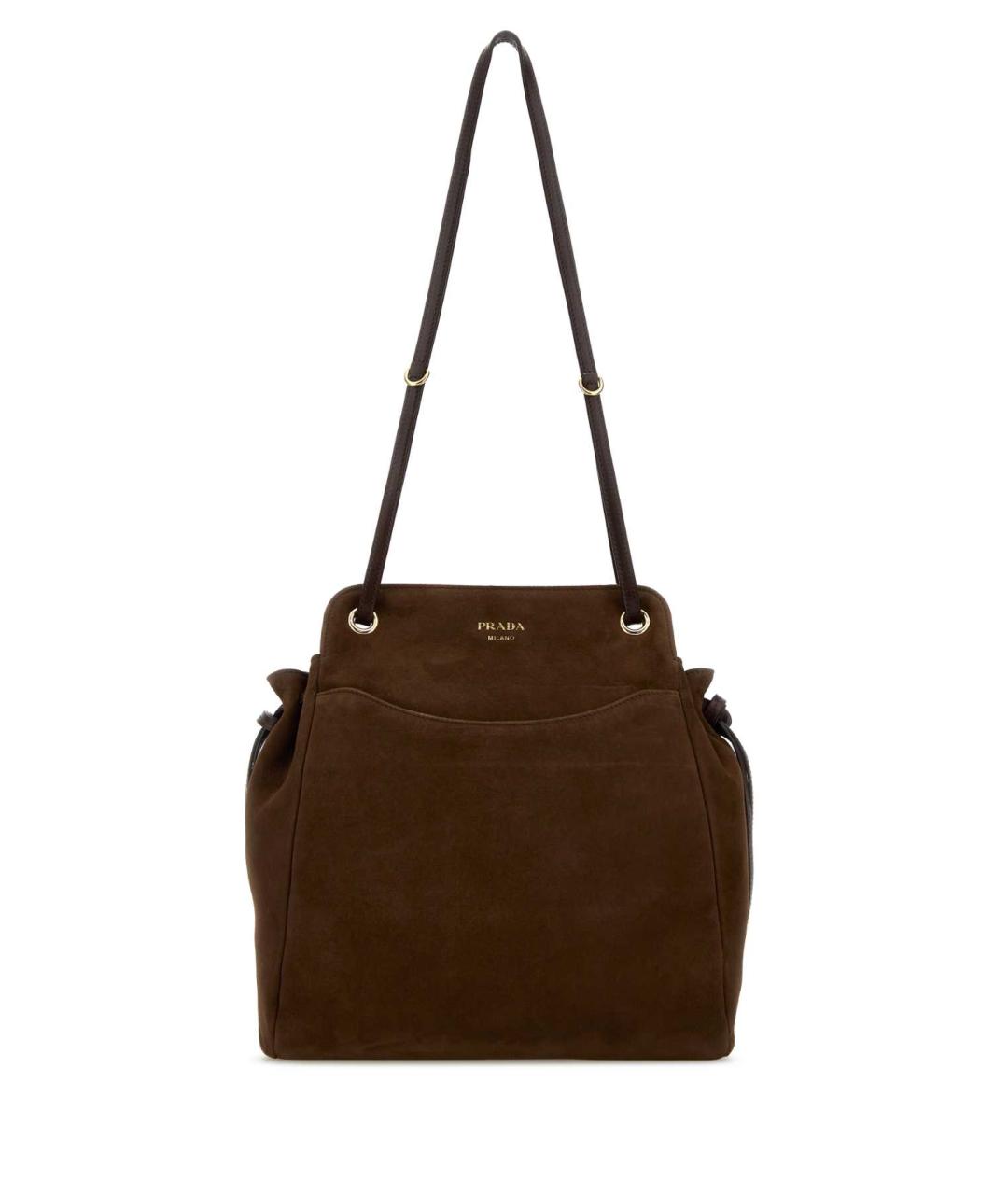 PRADA Коричневая замшевая сумка через плечо, фото 1