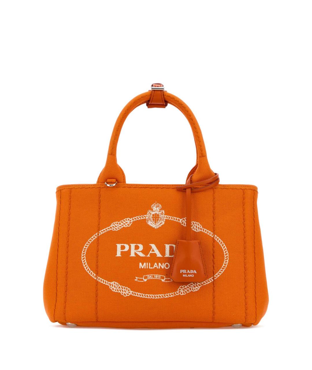 PRADA Оранжевая тканевая сумка тоут, фото 1