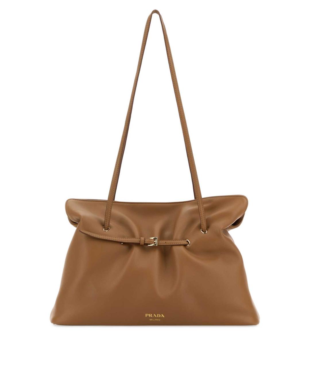 PRADA Бежевая кожаная сумка тоут, фото 1