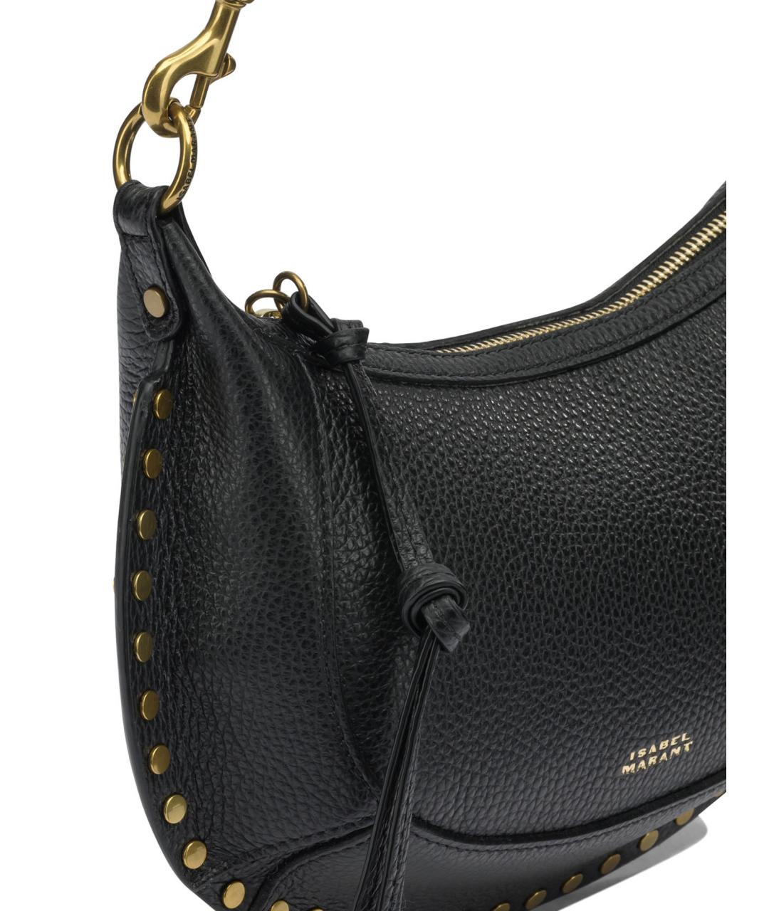 ISABEL MARANT Черная кожаная сумка через плечо, фото 4