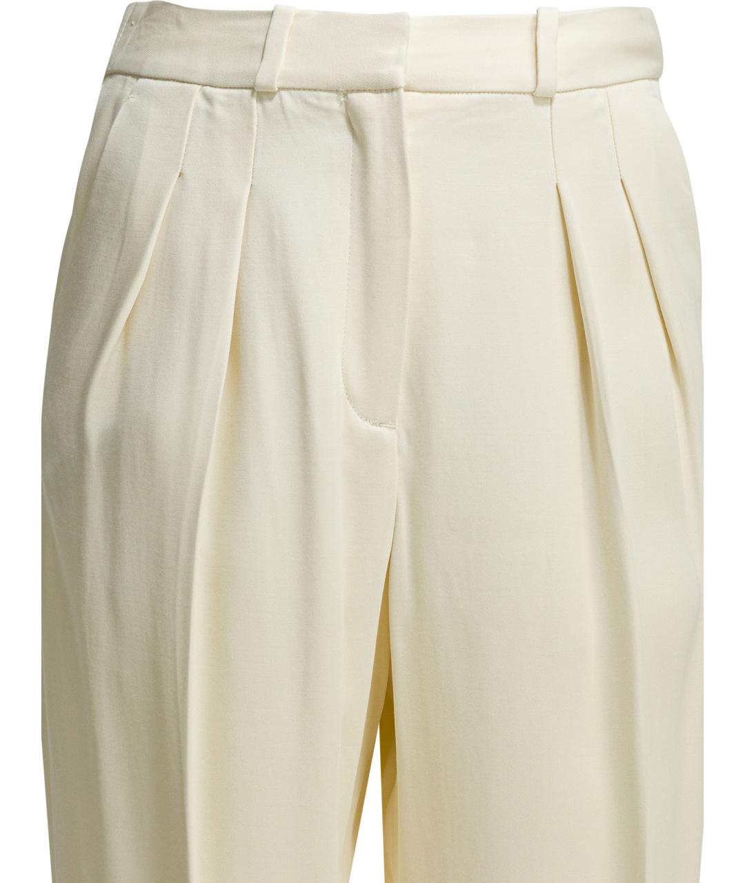 LOULOU STUDIO Белые вискозные прямые брюки, фото 3