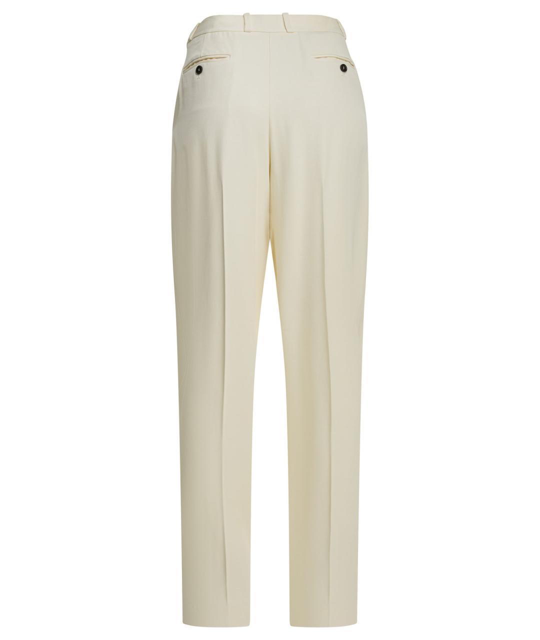 LOULOU STUDIO Белые вискозные прямые брюки, фото 2