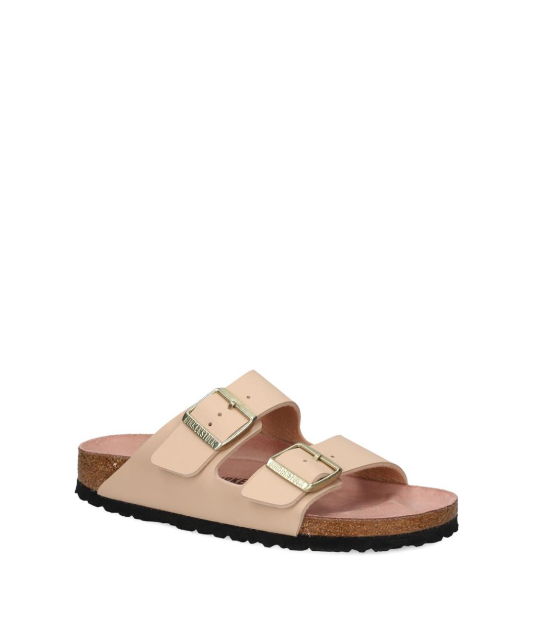 BIRKENSTOCK Бежевые кожаные сандалии, фото 3
