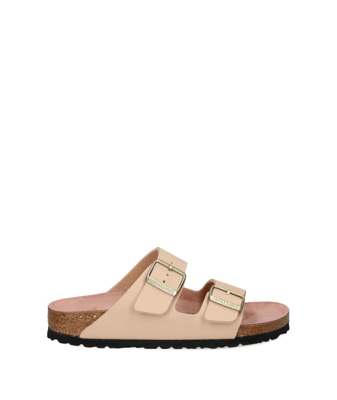 BIRKENSTOCK Бежевые кожаные сандалии, фото 1
