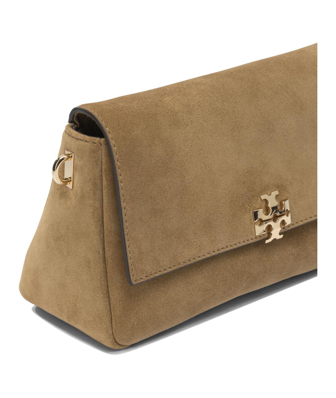 TORY BURCH Бежевая замшевая сумка через плечо, фото 4