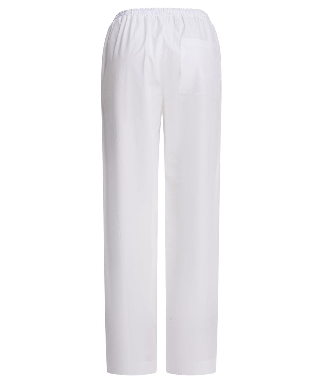 LOULOU STUDIO Белые хлопковые прямые брюки, фото 2