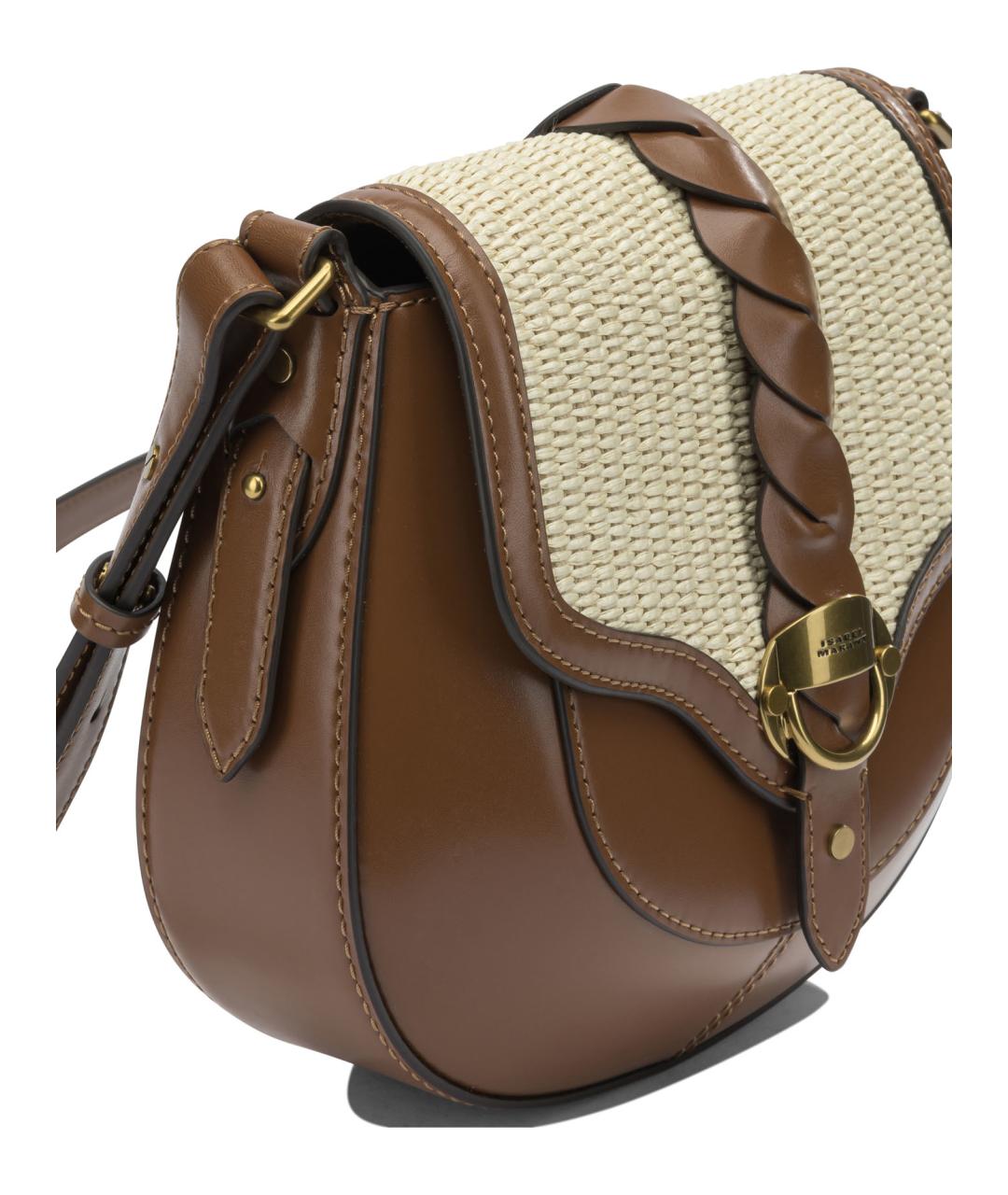 ISABEL MARANT Коричневая кожаная сумка через плечо, фото 4