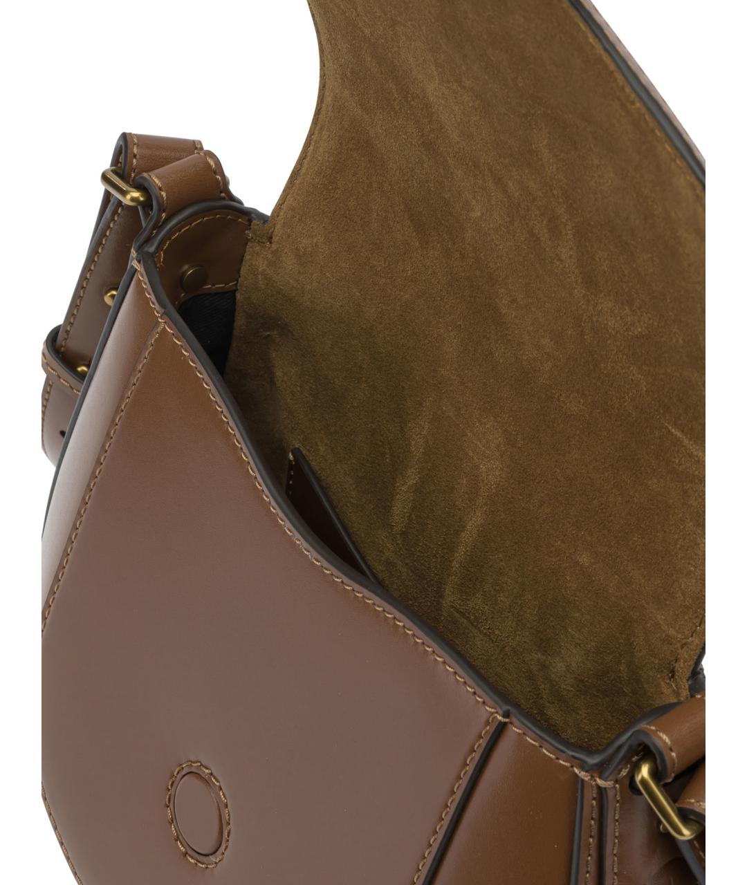 ISABEL MARANT Коричневая кожаная сумка через плечо, фото 5