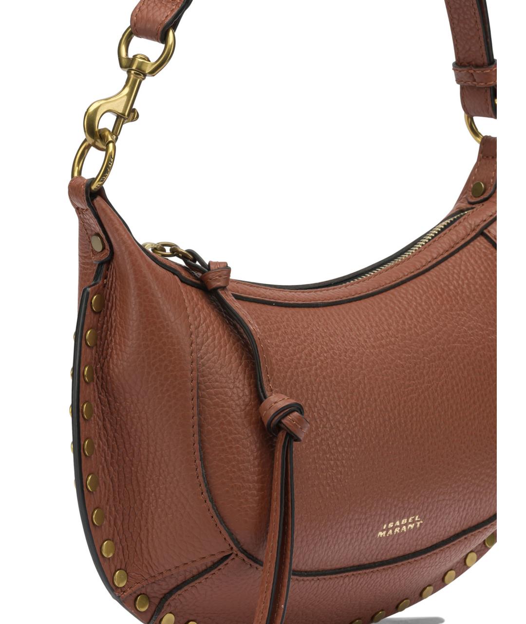 ISABEL MARANT Коричневая кожаная сумка через плечо, фото 4