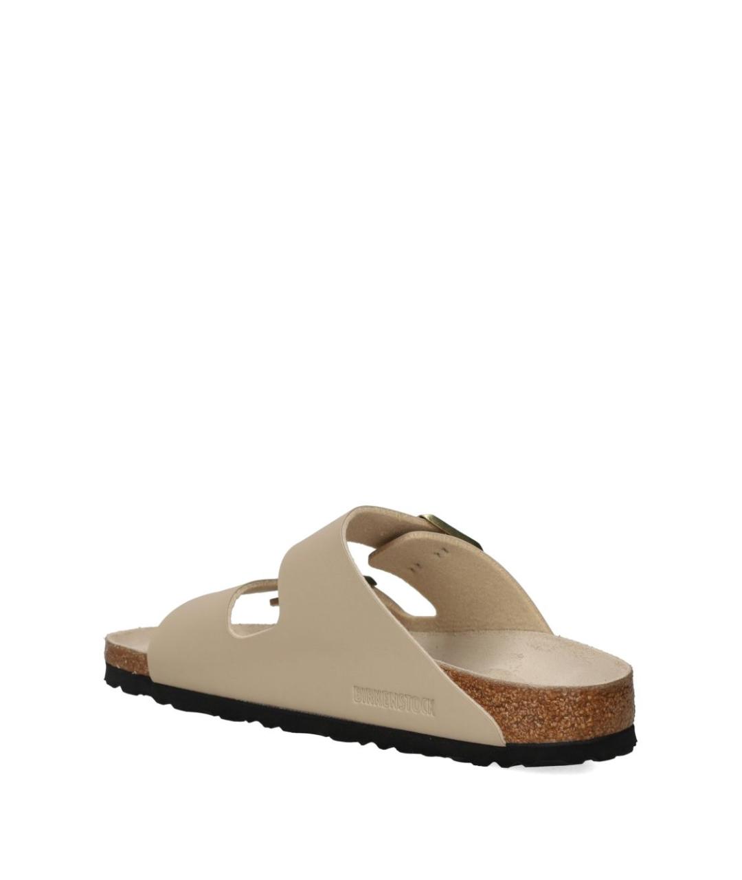 BIRKENSTOCK Бежевые кожаные сандалии, фото 3