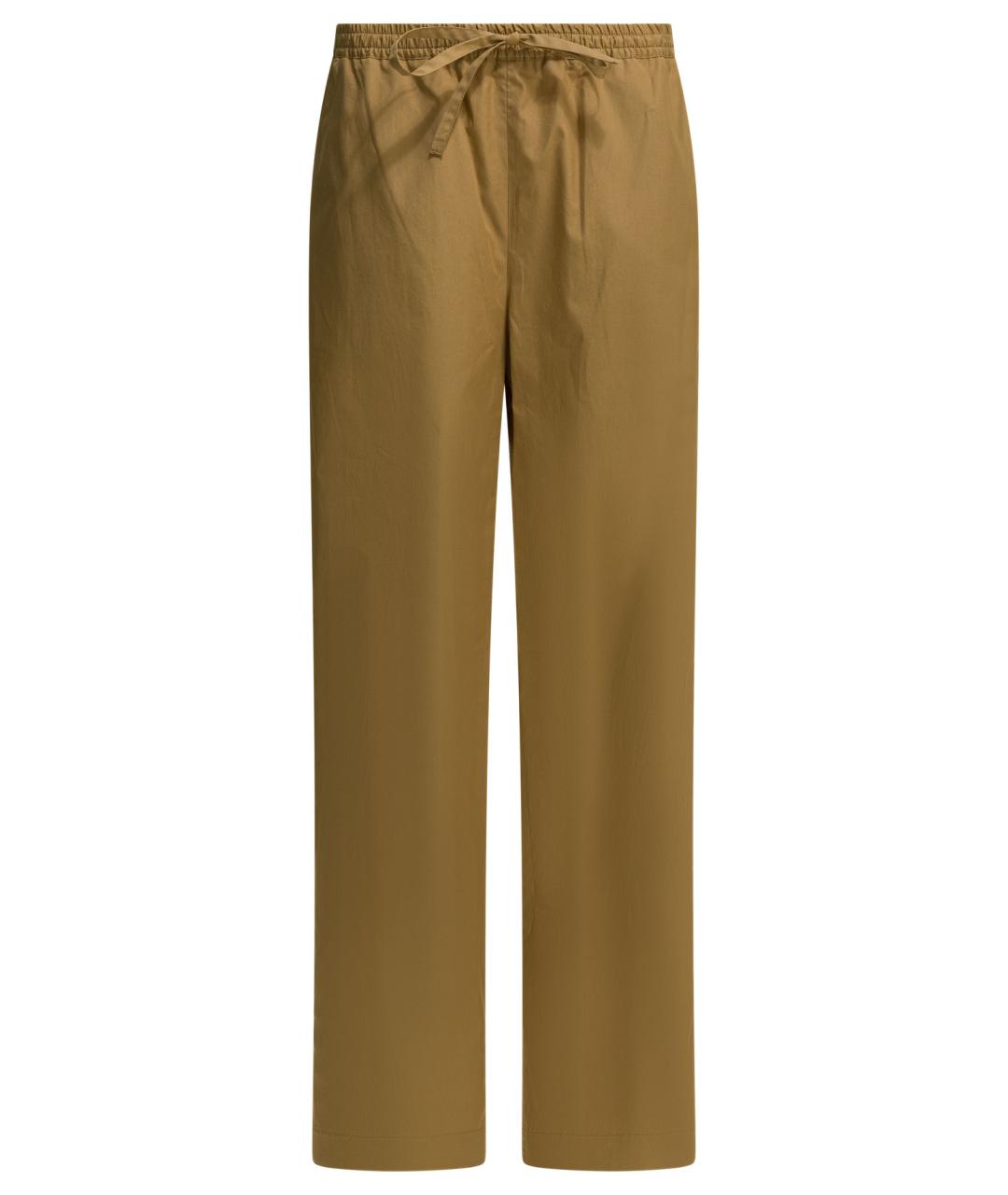 LOULOU STUDIO Бежевые хлопковые прямые брюки, фото 1