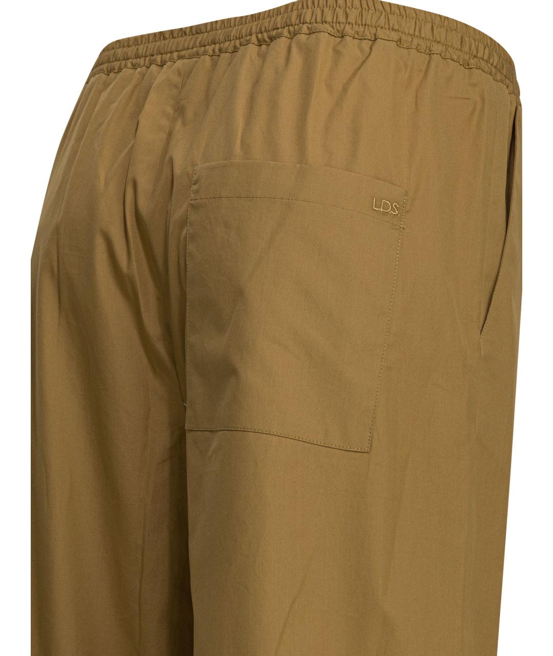 LOULOU STUDIO Бежевые хлопковые прямые брюки, фото 4