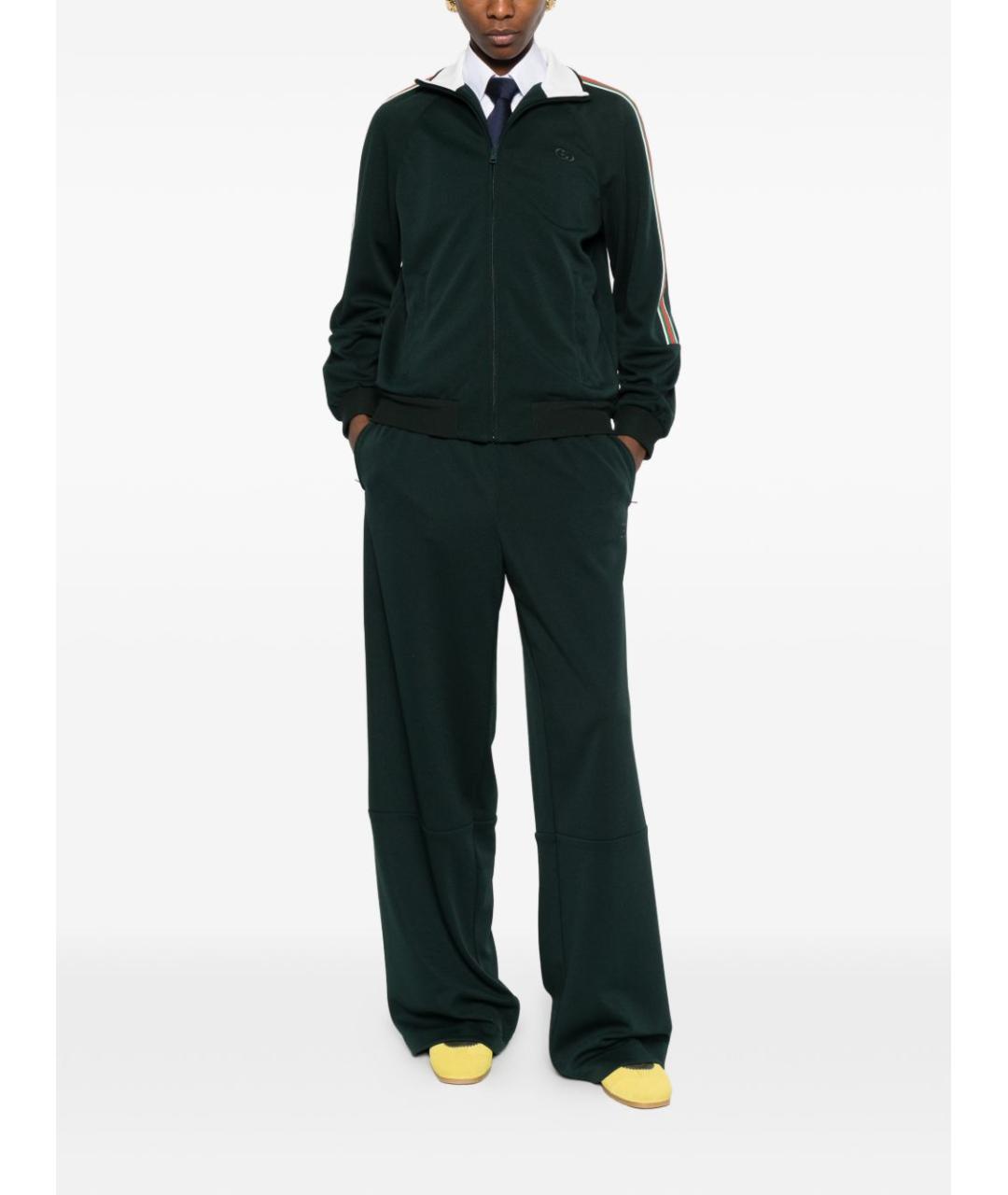 GUCCI Зеленые полиэстеровые спортивные брюки и шорты, фото 3