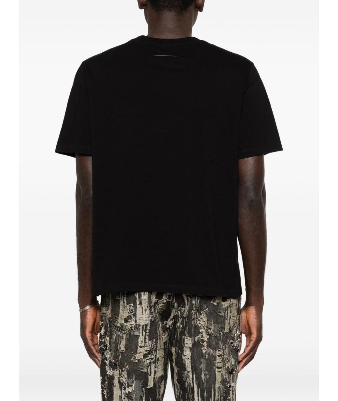 MM6 MAISON MARGIELA Черная хлопковая футболка, фото 5