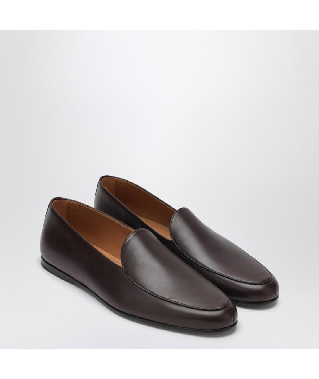 LORO PIANA Черные кожаные лоферы, фото 3