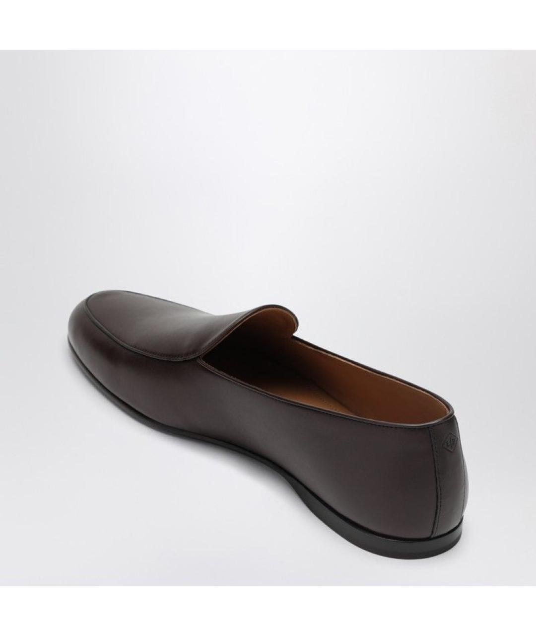 LORO PIANA Черные кожаные лоферы, фото 2