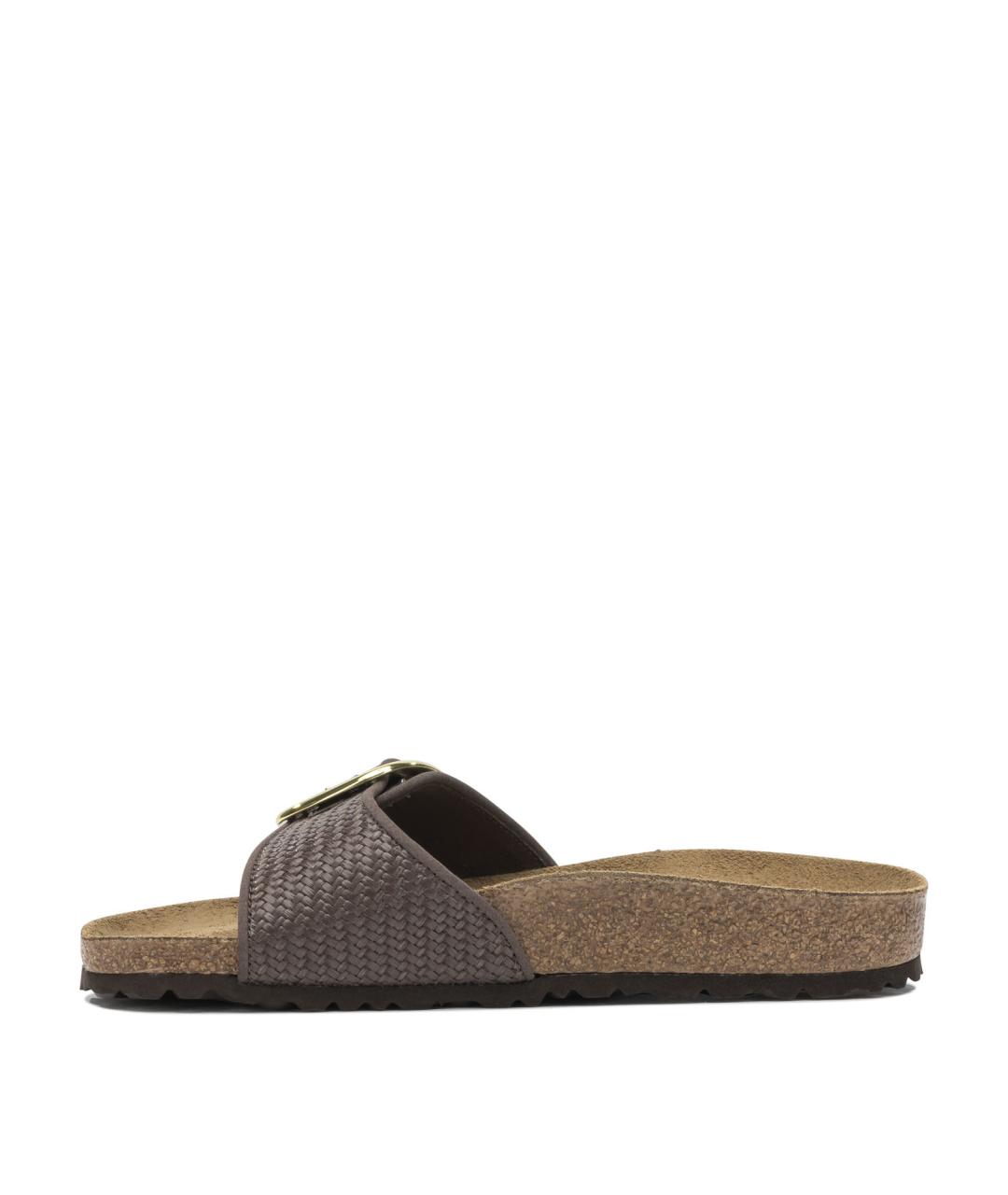 BIRKENSTOCK Коричневые текстильные шлепанцы, фото 3