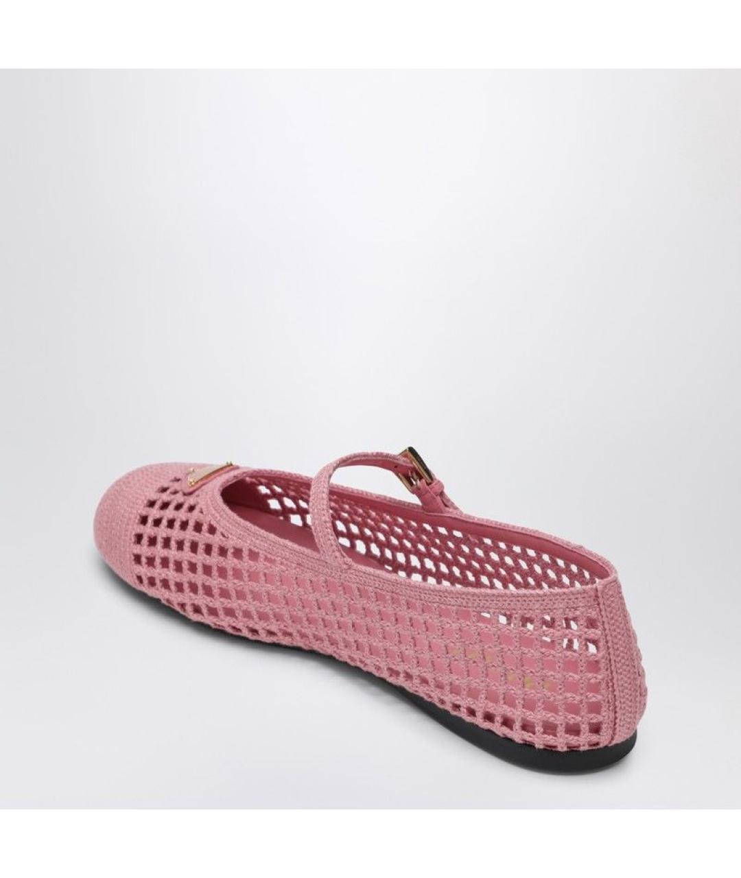 PRADA Розовые балетки, фото 3