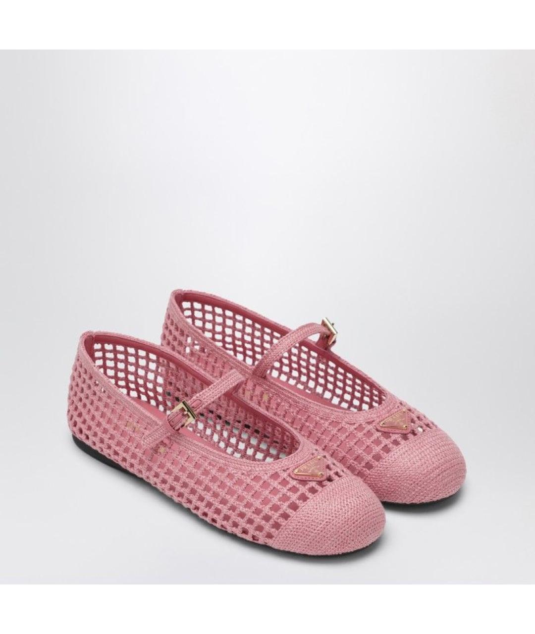 PRADA Розовые балетки, фото 2