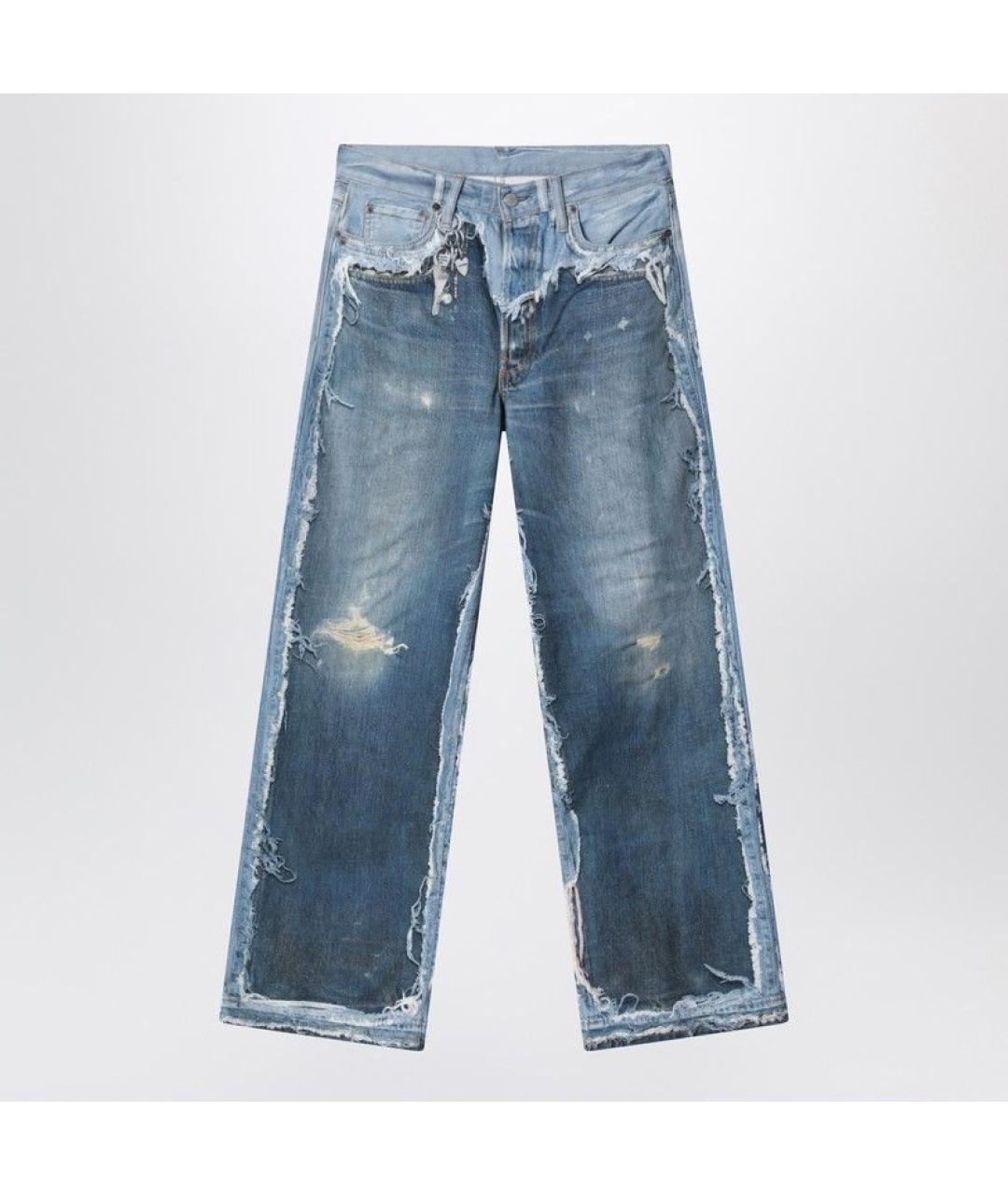 ACNE STUDIOS Синие хлопковые прямые джинсы, фото 3