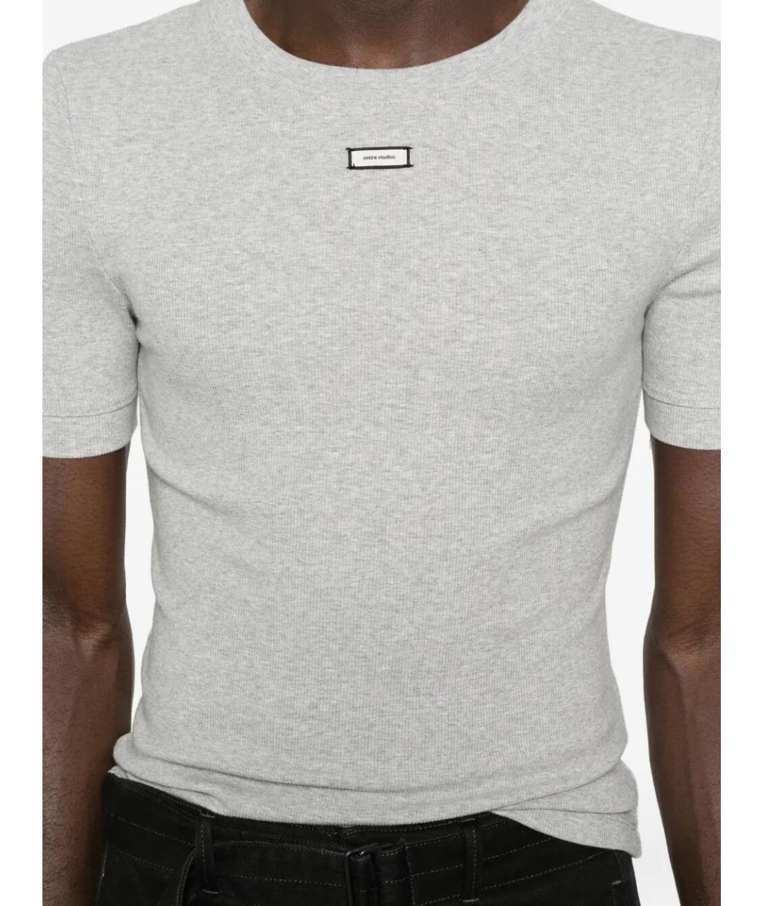 entire studios Серая хлопковая футболка, фото 4