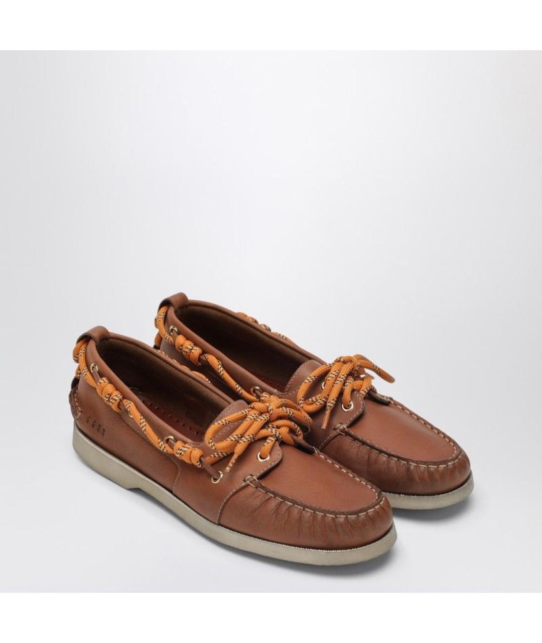 GOLDEN GOOSE DELUXE BRAND Коричневые кожаные лоферы, фото 2