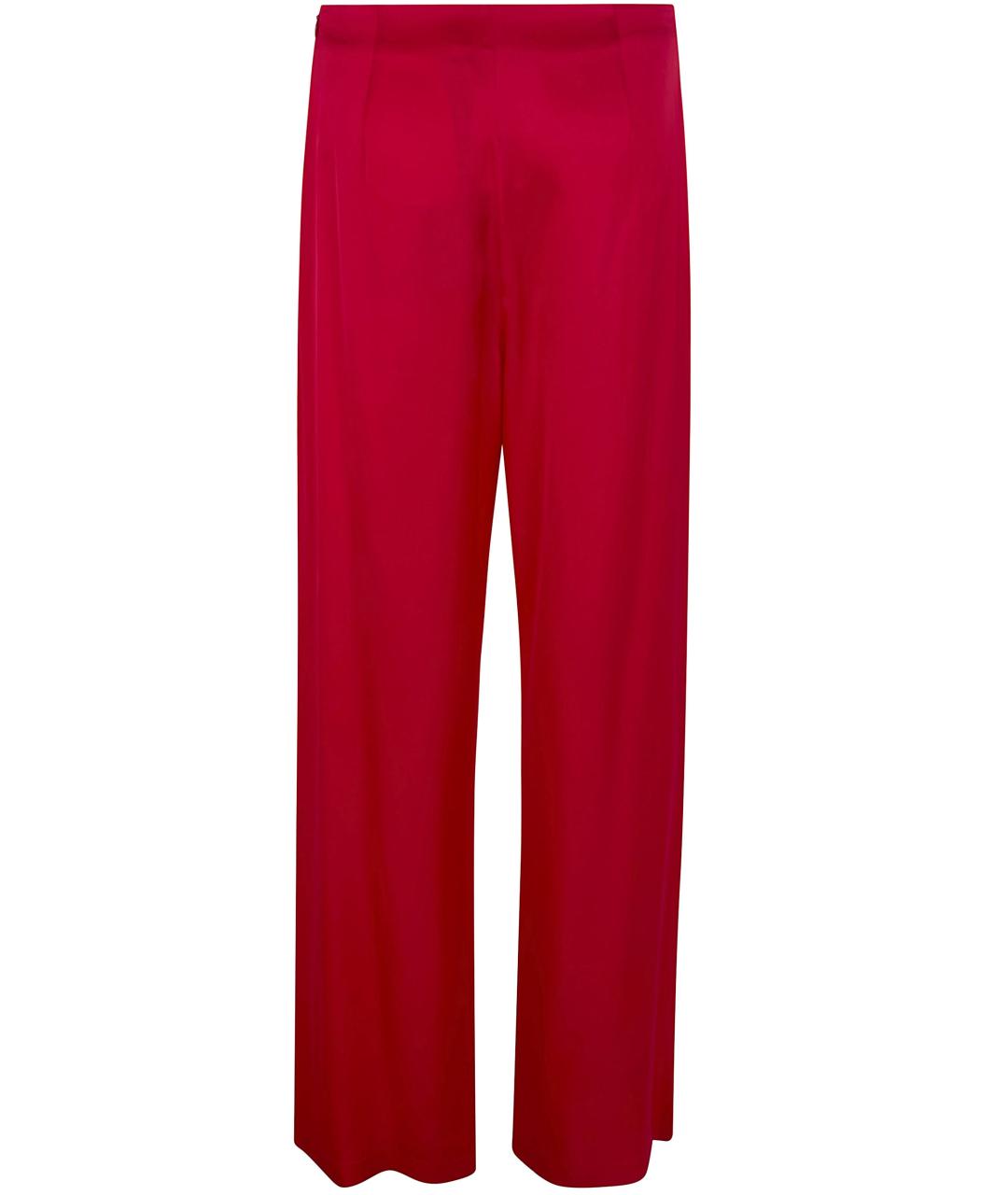 BLUGIRL Красные вискозные прямые брюки, фото 2