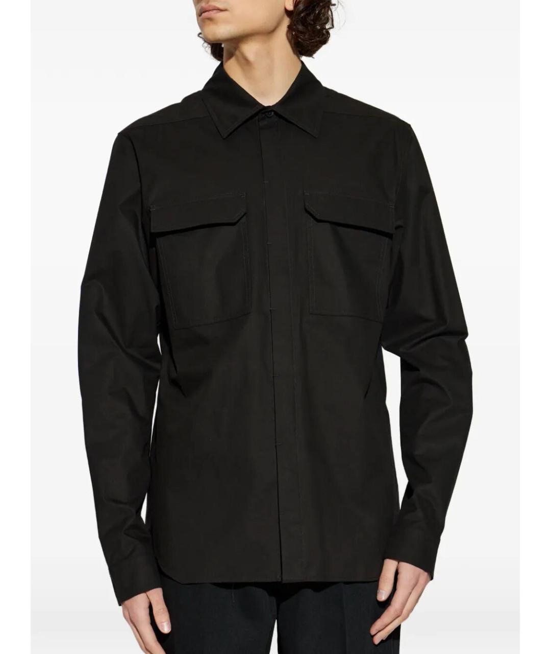 RICK OWENS Черная шерстяная кэжуал рубашка, фото 4