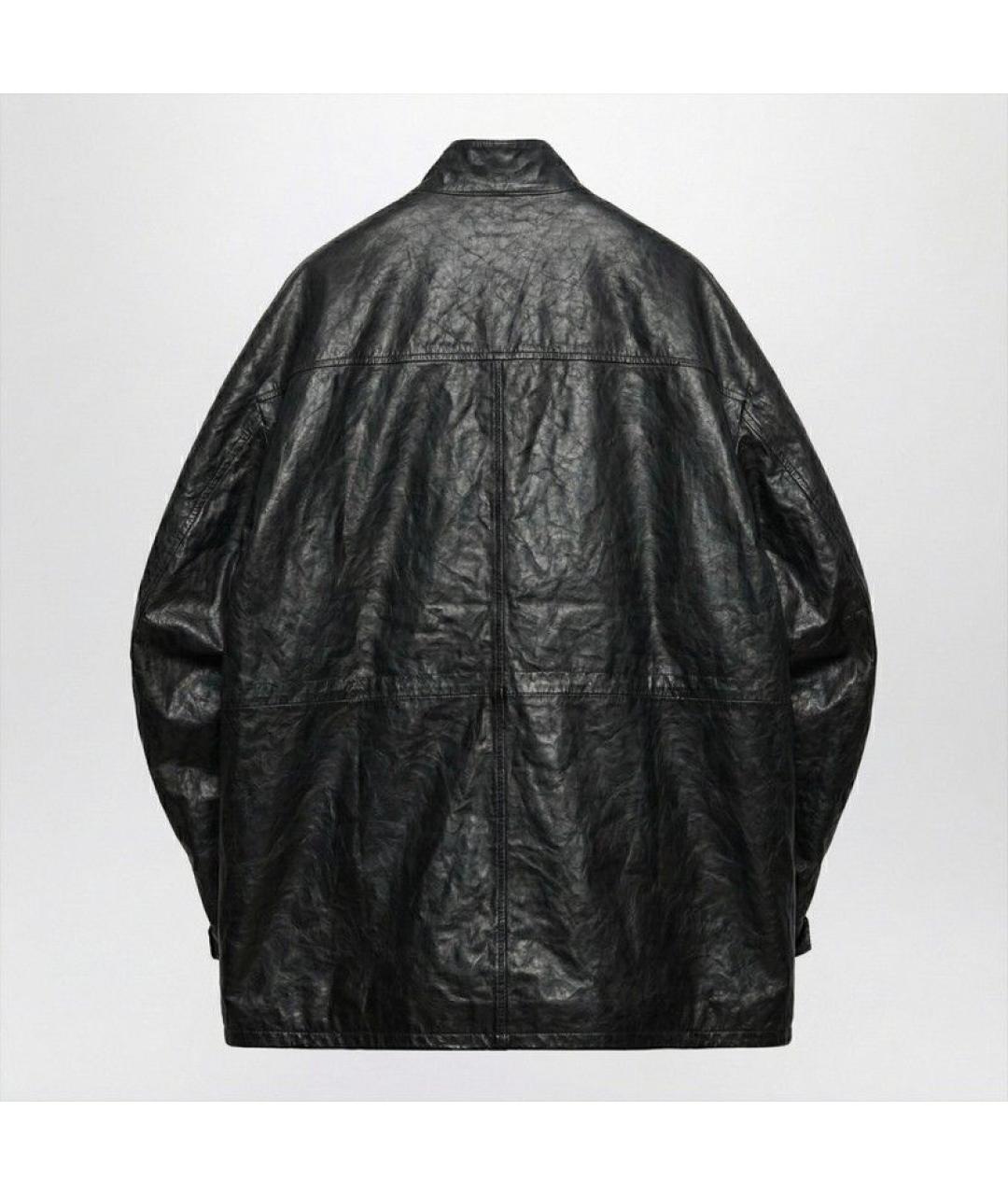 PRADA Черная кожаная куртка, фото 2
