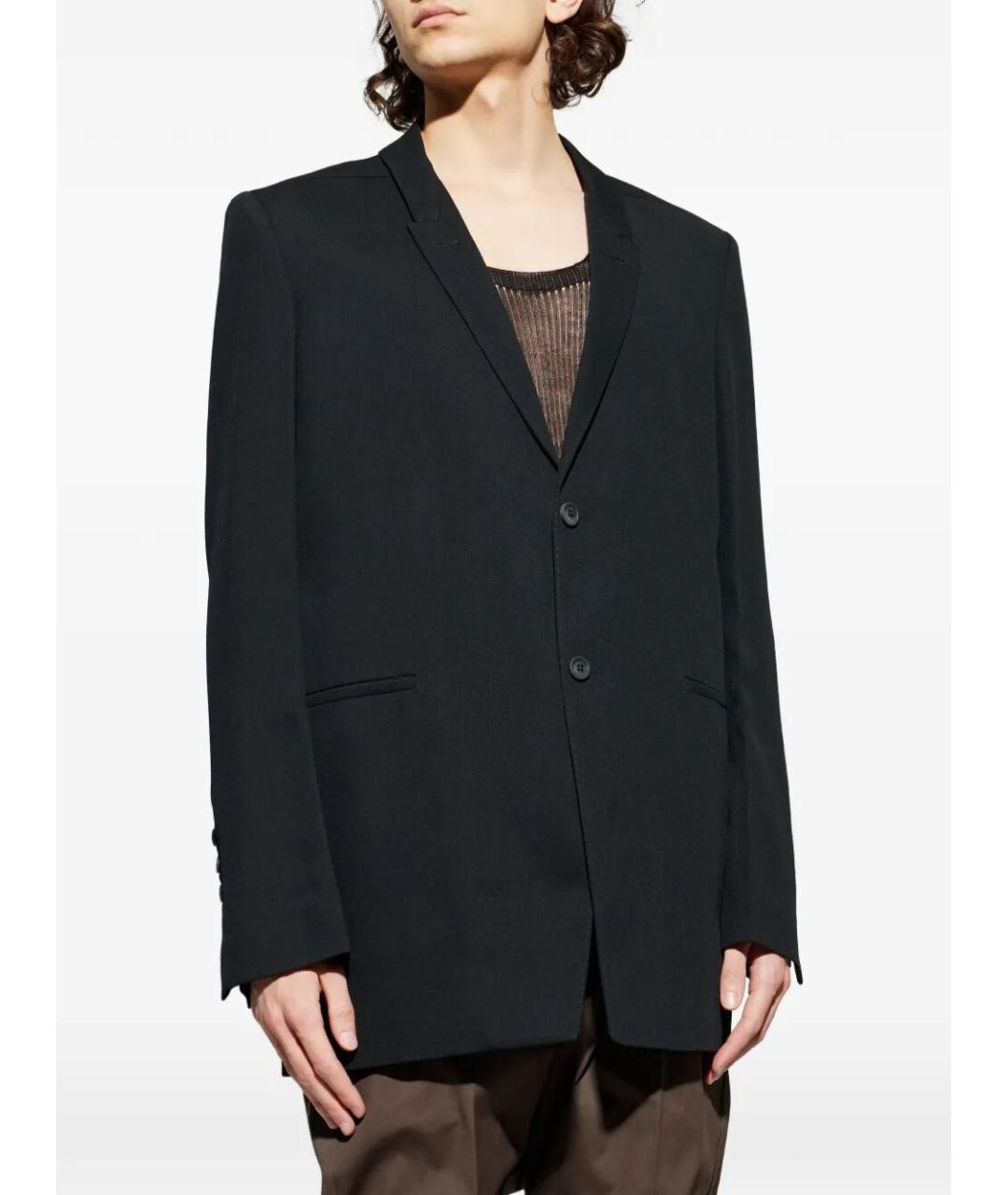 RICK OWENS Черный шерстяной пиджак, фото 5