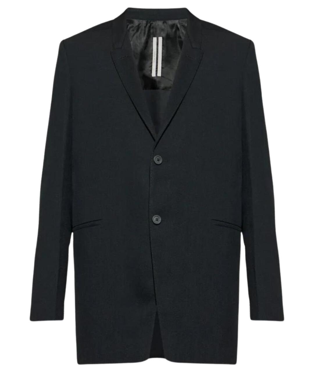 RICK OWENS Черный шерстяной пиджак, фото 1