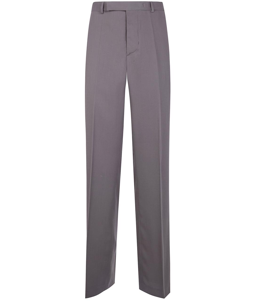 RICK OWENS Серые шерстяные повседневные брюки, фото 1