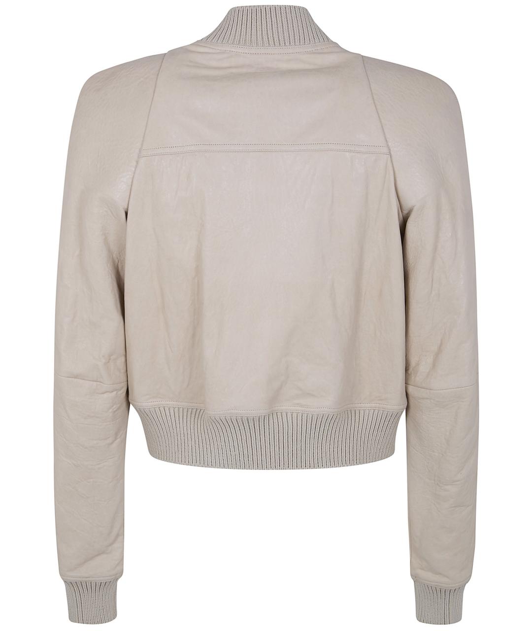 RICK OWENS Бежевая кожаная куртка, фото 2