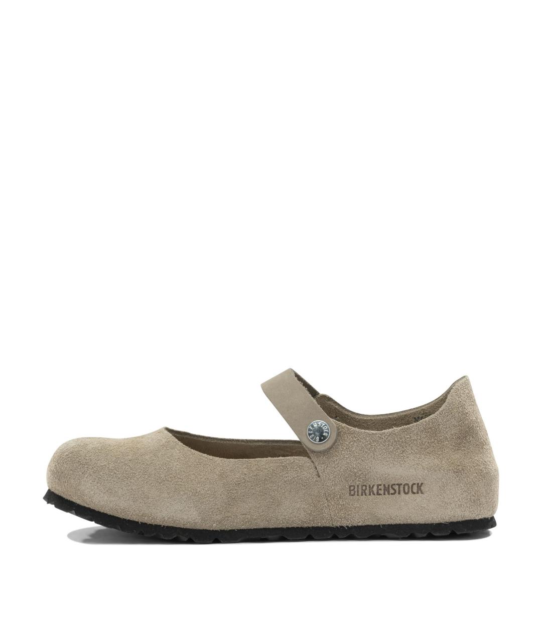 BIRKENSTOCK Бежевые замшевые балетки, фото 3