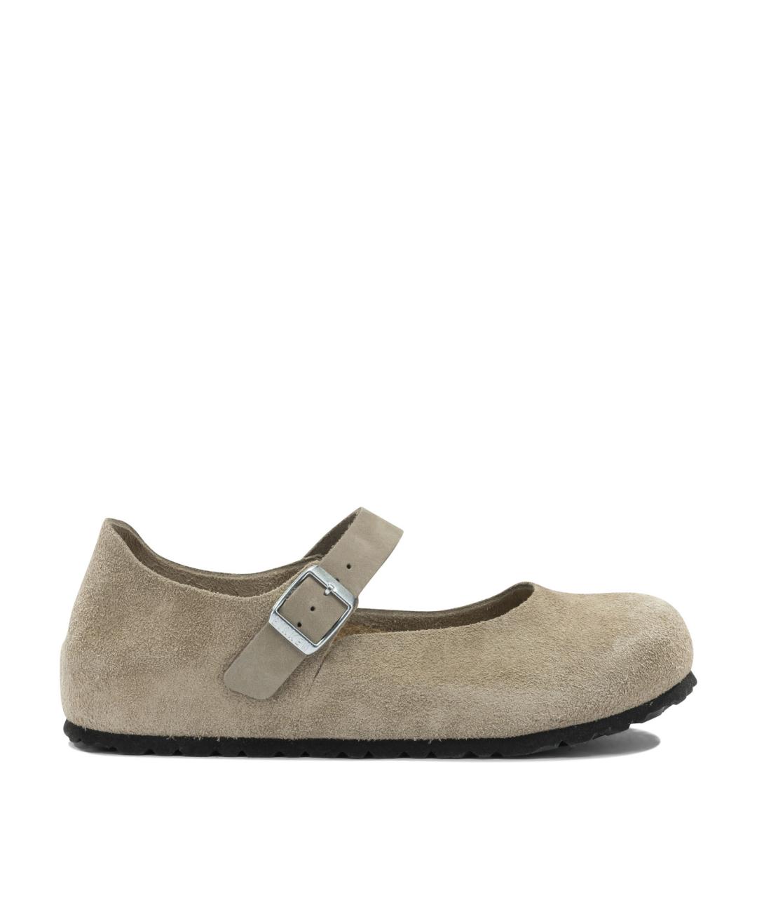 BIRKENSTOCK Бежевые замшевые балетки, фото 1