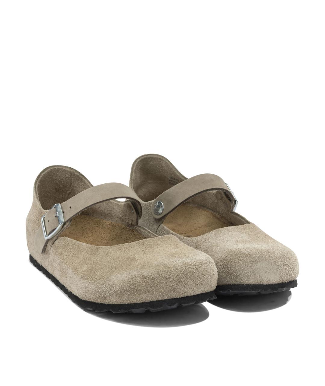 BIRKENSTOCK Бежевые замшевые балетки, фото 2