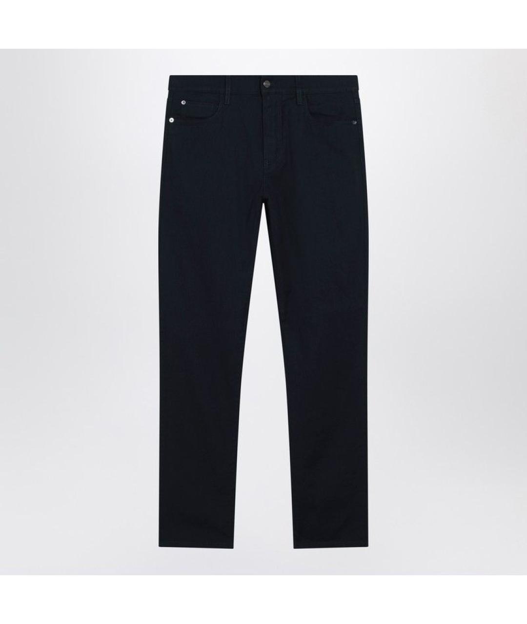 LORO PIANA Синие полиэстеровые повседневные брюки, фото 3