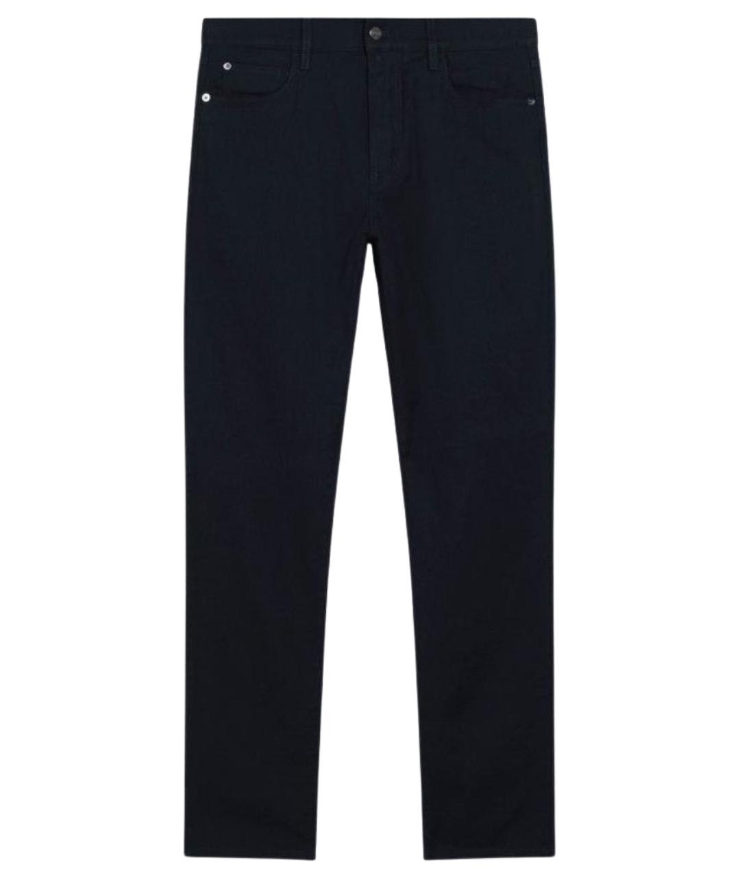 LORO PIANA Синие полиэстеровые повседневные брюки, фото 1