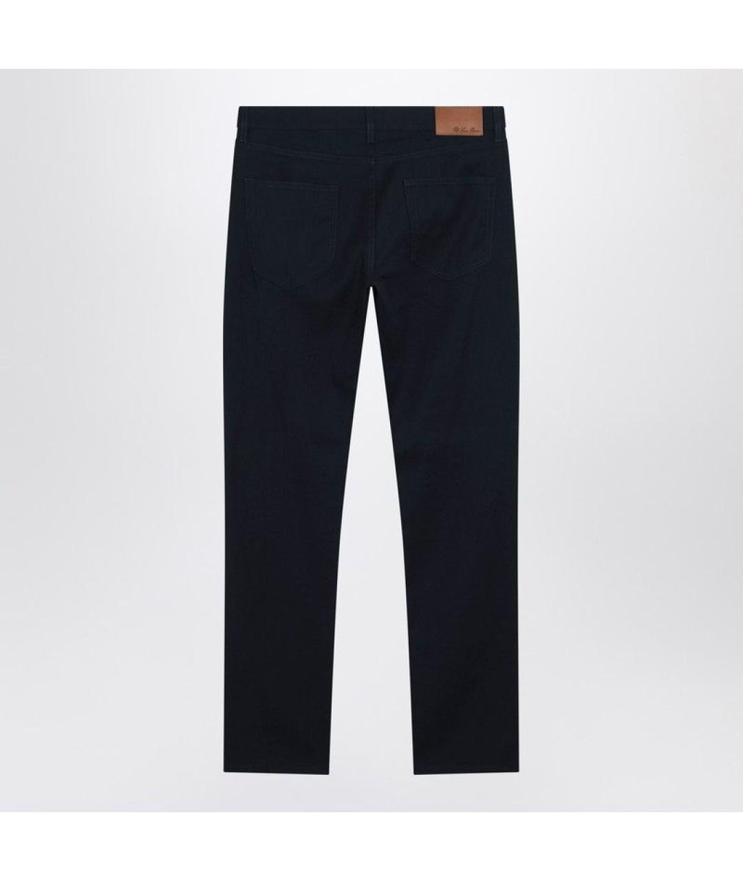 LORO PIANA Синие полиэстеровые повседневные брюки, фото 2